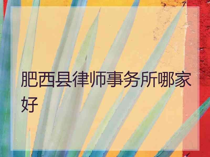 肥西县律师事务所哪家好