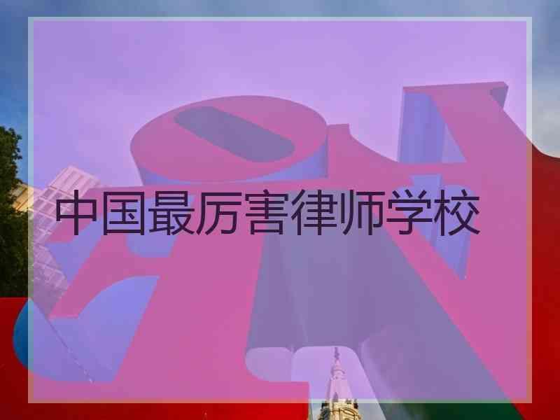 中国最厉害律师学校