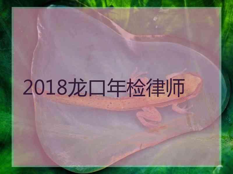 2018龙口年检律师