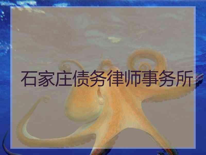 石家庄债务律师事务所