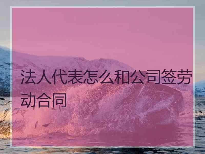 法人代表怎么和公司签劳动合同