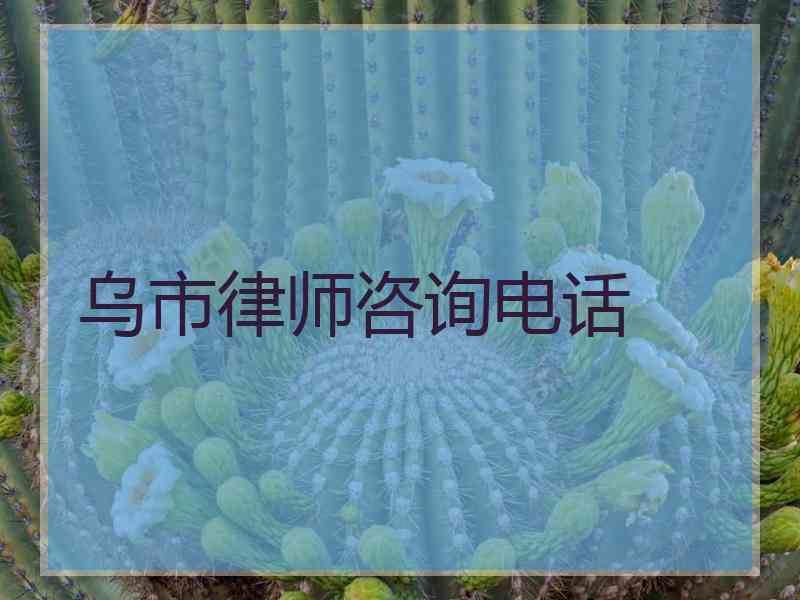 乌市律师咨询电话