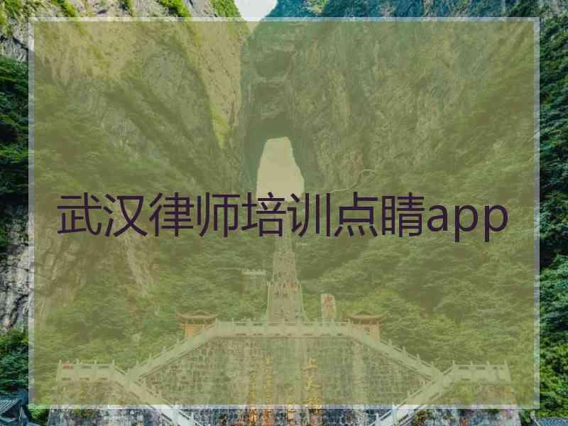 武汉律师培训点睛app