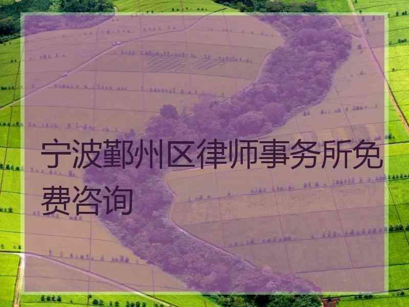 宁波鄞州区律师事务所免费咨询