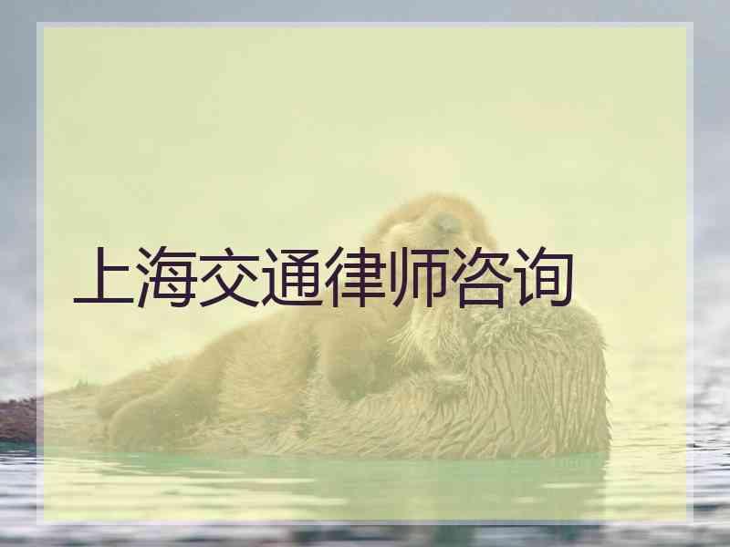 上海交通律师咨询