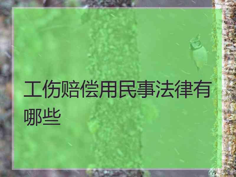 工伤赔偿用民事法律有哪些