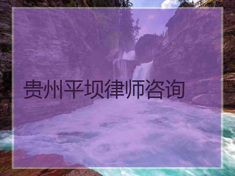 贵州平坝律师咨询