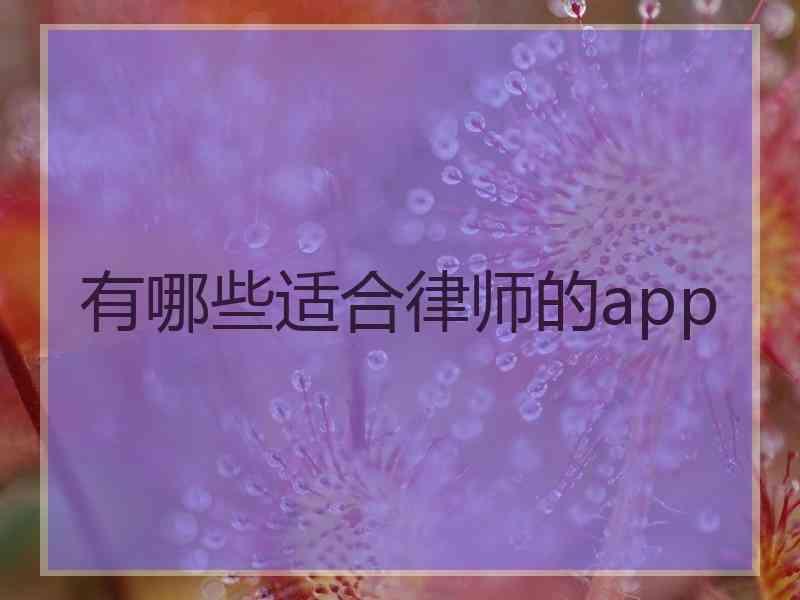 有哪些适合律师的app