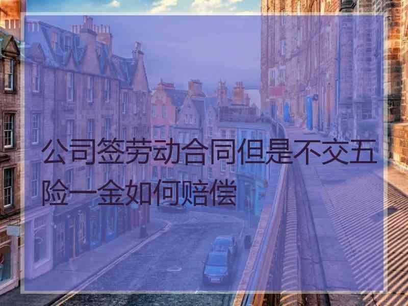 公司签劳动合同但是不交五险一金如何赔偿