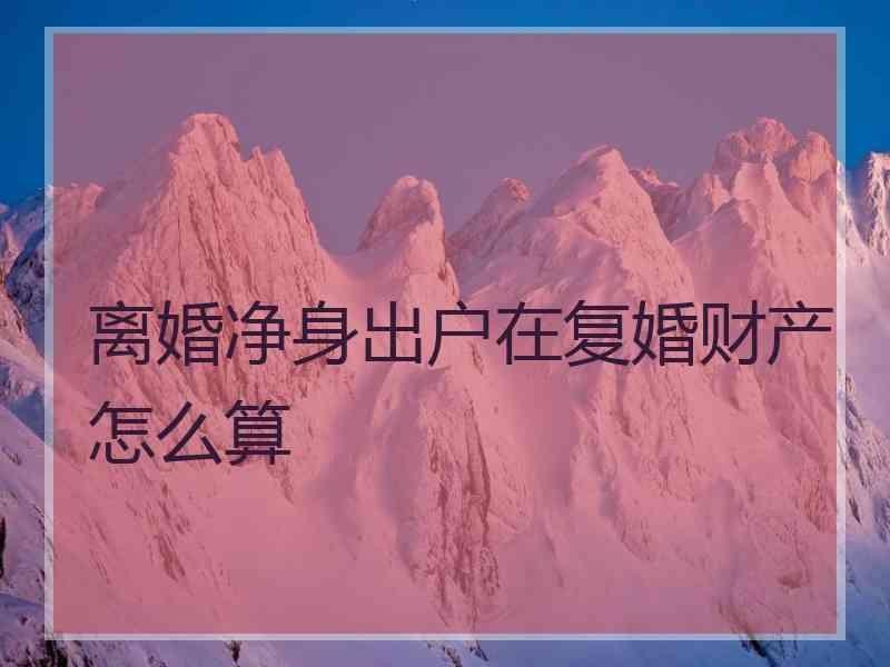 离婚净身出户在复婚财产怎么算