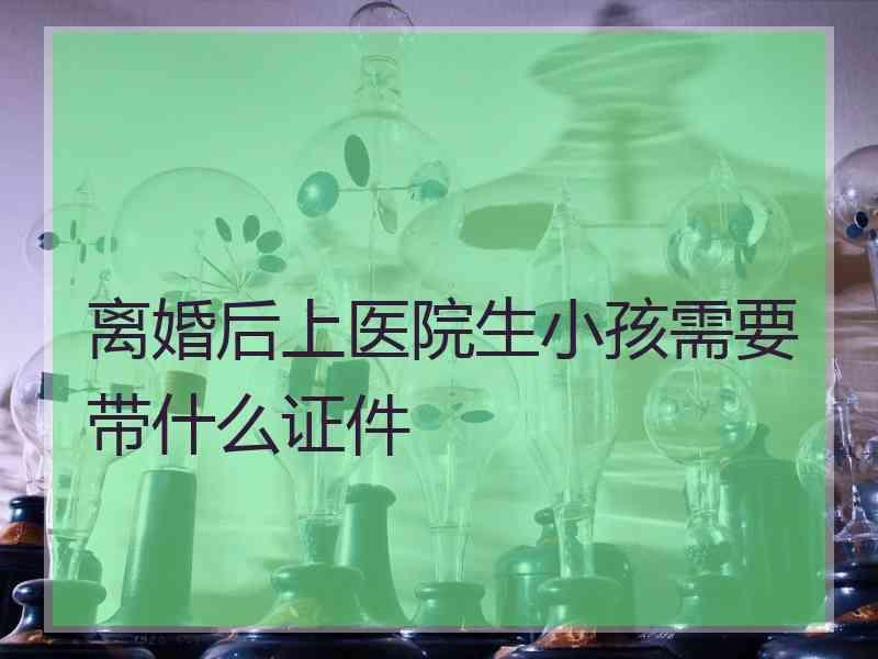 离婚后上医院生小孩需要带什么证件