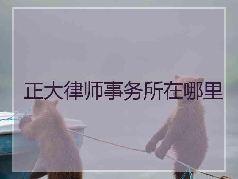 正大律师事务所在哪里