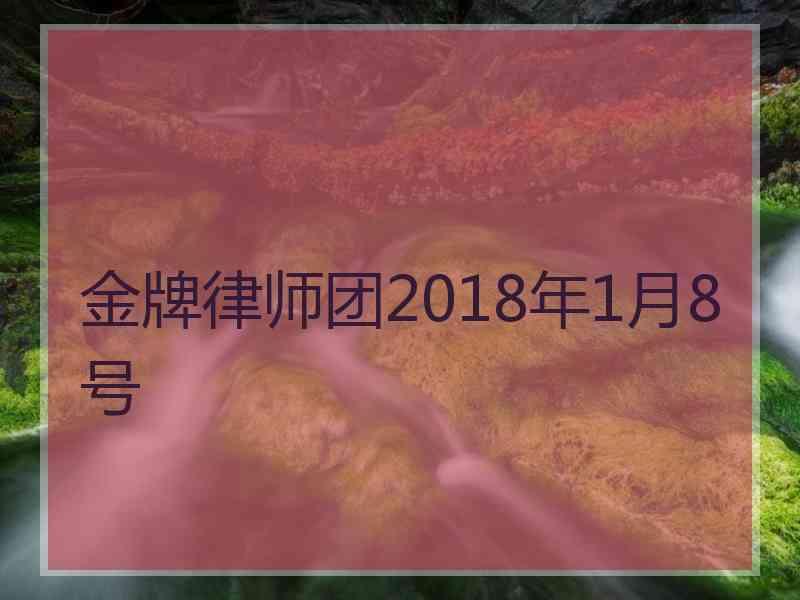 金牌律师团2018年1月8号