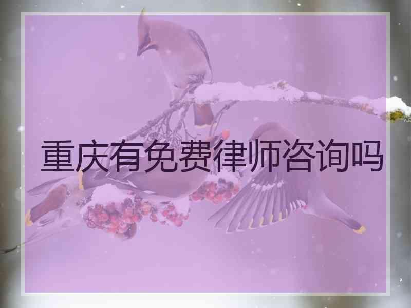 重庆有免费律师咨询吗