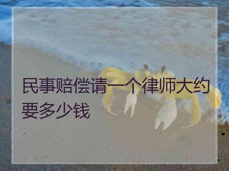 民事赔偿请一个律师大约要多少钱