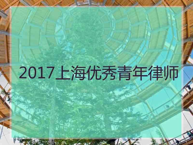 2017上海优秀青年律师