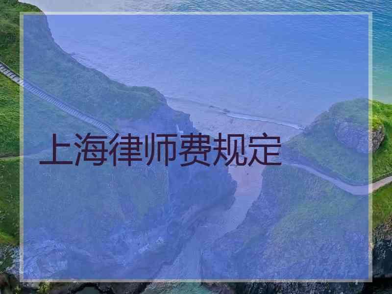 上海律师费规定