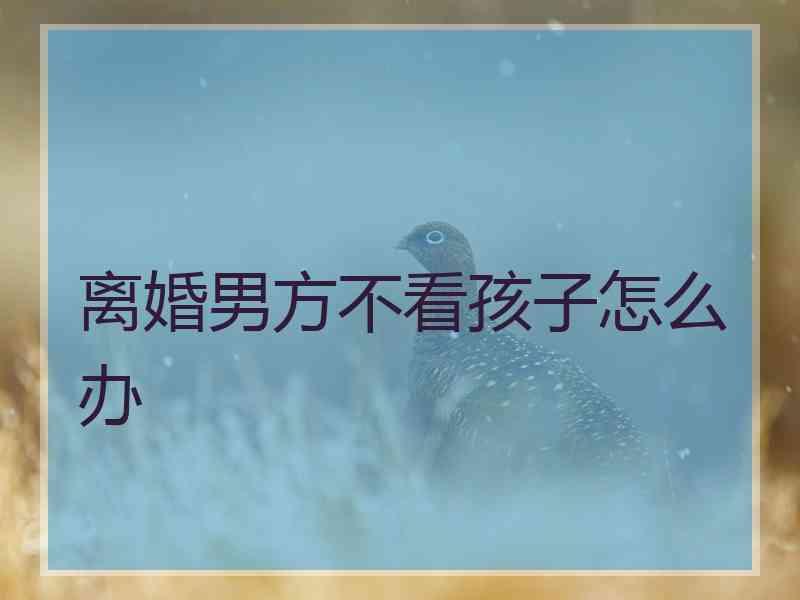 离婚男方不看孩子怎么办