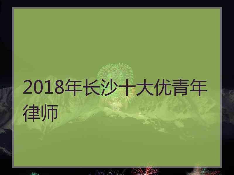 2018年长沙十大优青年律师