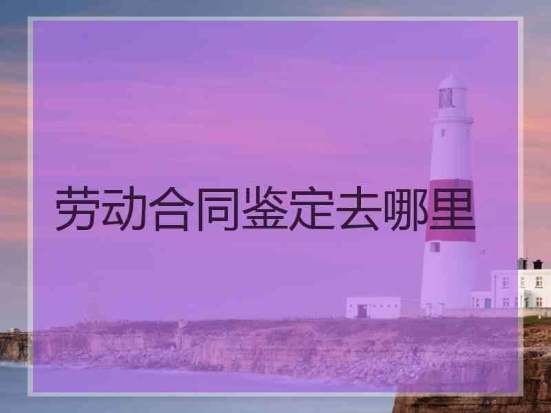 劳动合同鉴定去哪里