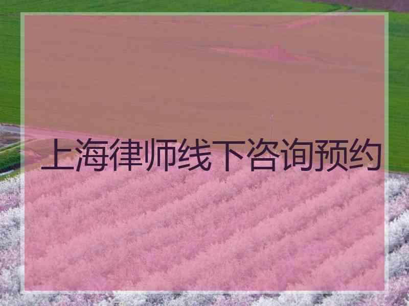 上海律师线下咨询预约