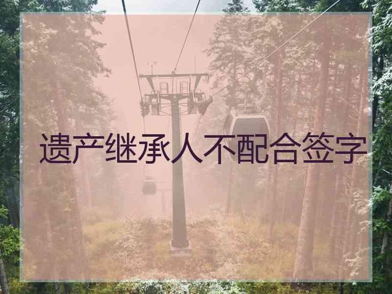 遗产继承人不配合签字