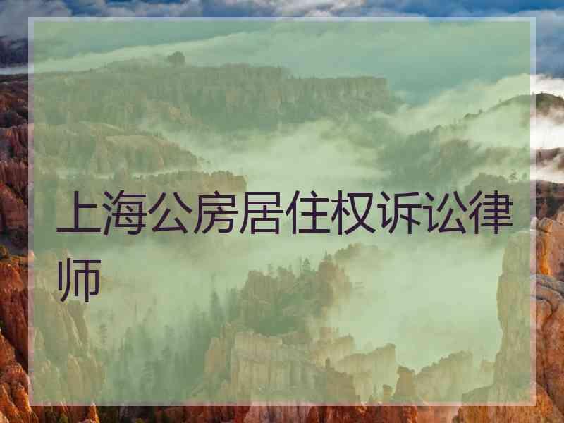 上海公房居住权诉讼律师