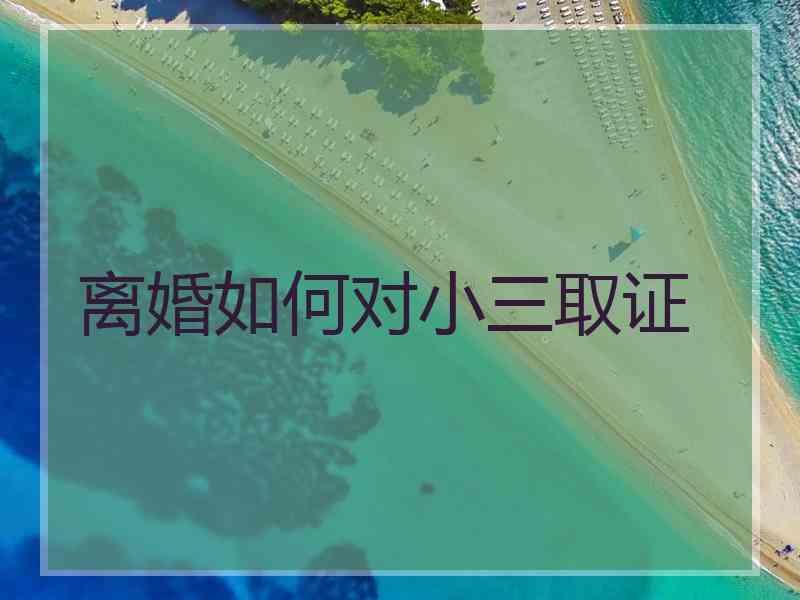 离婚如何对小三取证