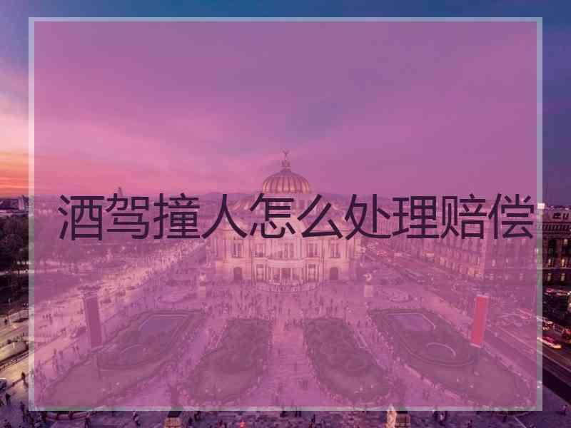 酒驾撞人怎么处理赔偿