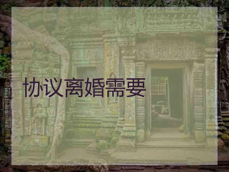 协议离婚需要