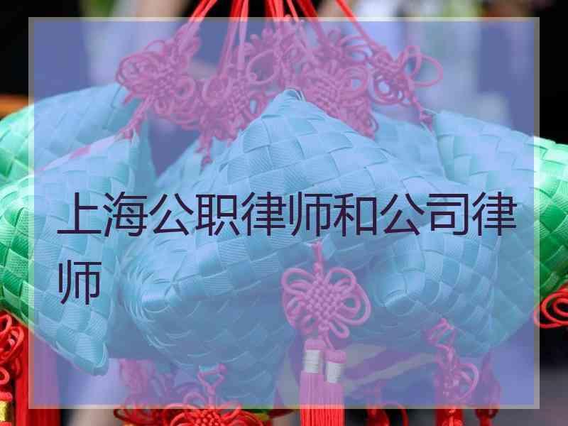 上海公职律师和公司律师