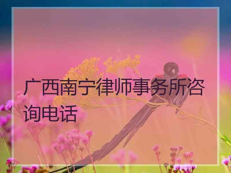 广西南宁律师事务所咨询电话