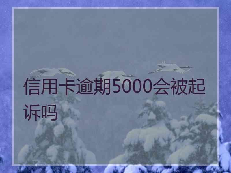 信用卡逾期5000会被起诉吗