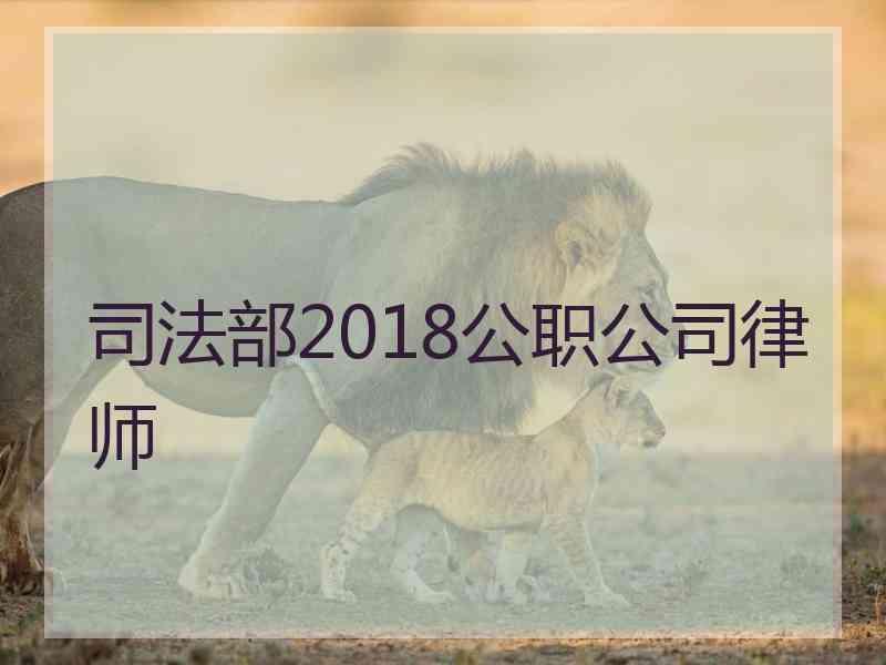 部2018公职公司律师