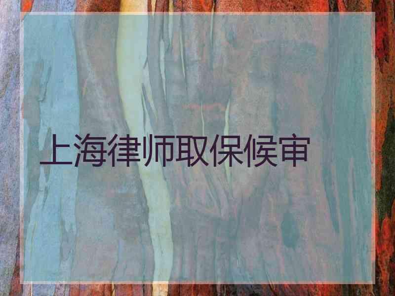 上海律师取保候审