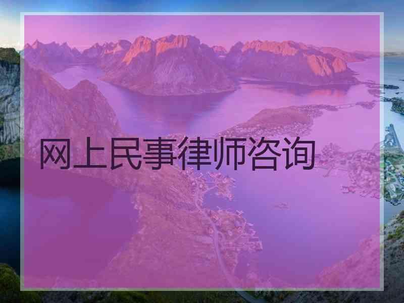 网上民事律师咨询