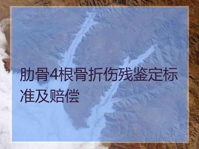 肋骨4根骨折伤残鉴定标准及赔偿