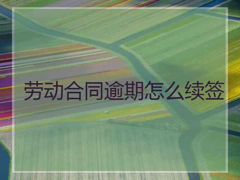 劳动合同逾期怎么续签