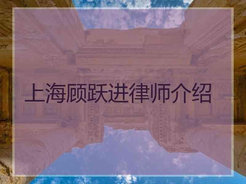 上海顾跃进律师介绍