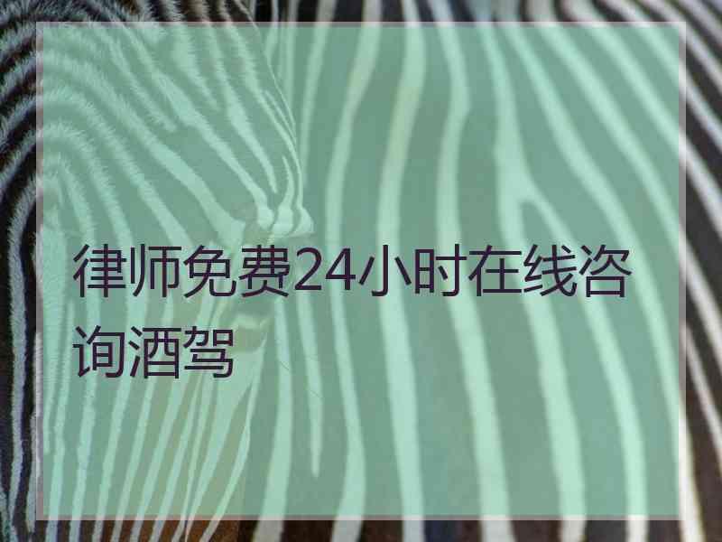 律师免费24小时在线咨询酒驾