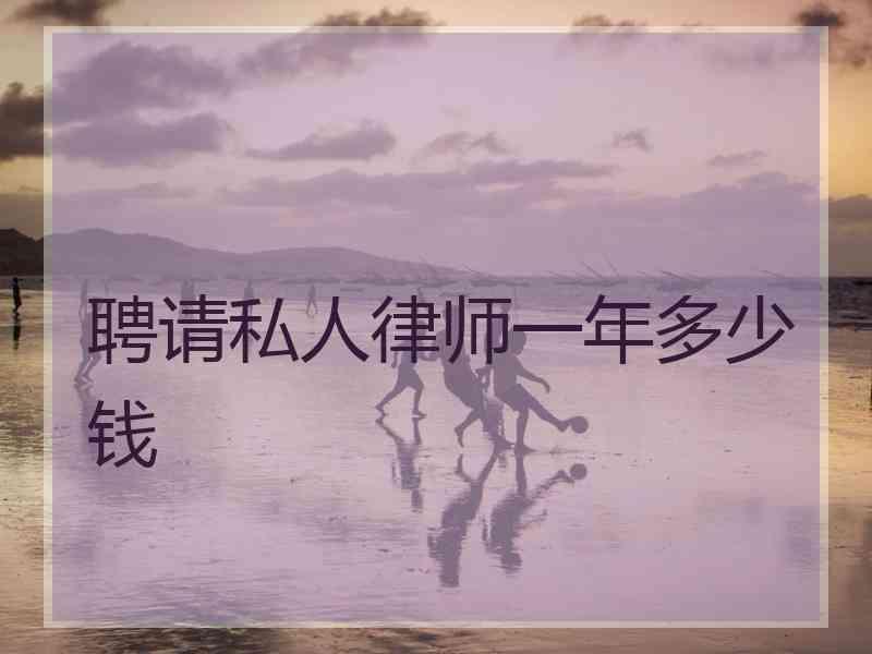 聘请私人律师一年多少钱