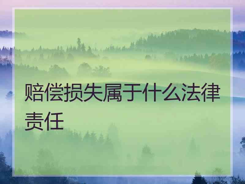 赔偿损失属于什么法律责任