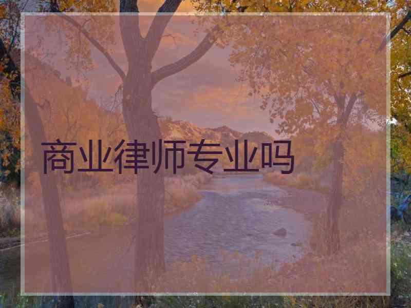 商业律师专业吗