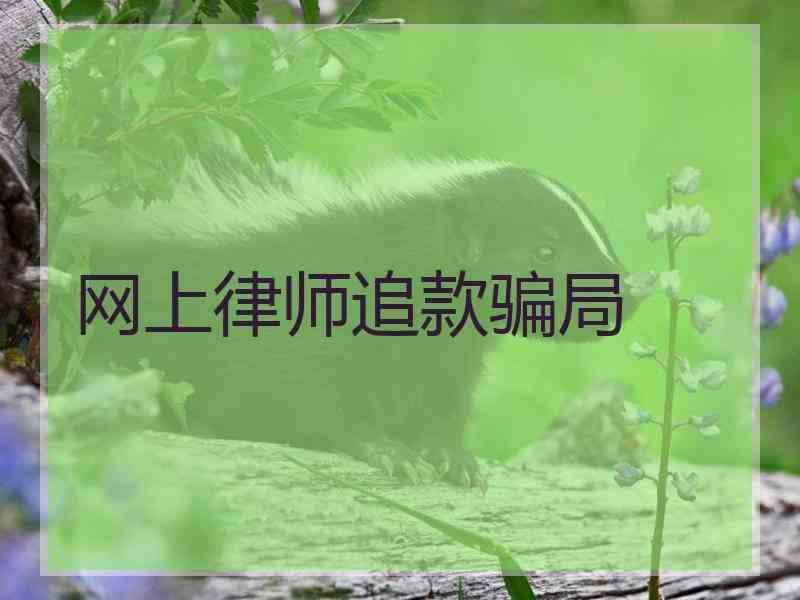 网上律师追款骗局