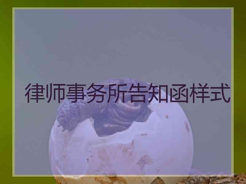 律师事务所告知函样式