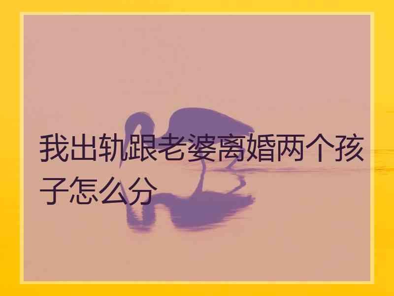 我出轨跟老婆离婚两个孩子怎么分