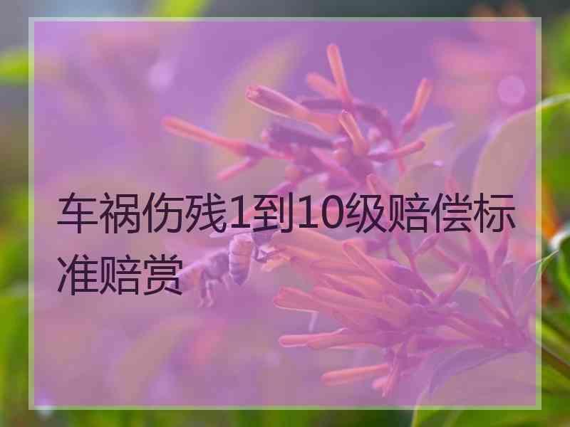 车祸伤残1到10级赔偿标准赔赏