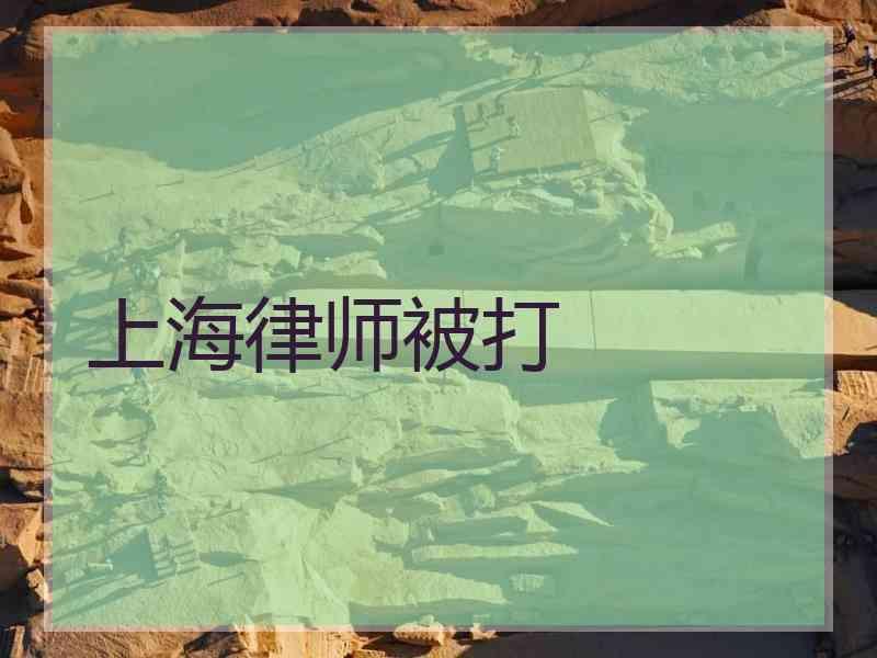 上海律师被打