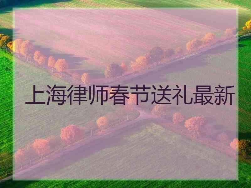 上海律师春节送礼最新