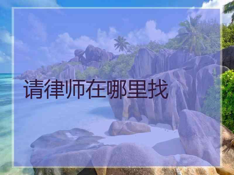 请律师在哪里找